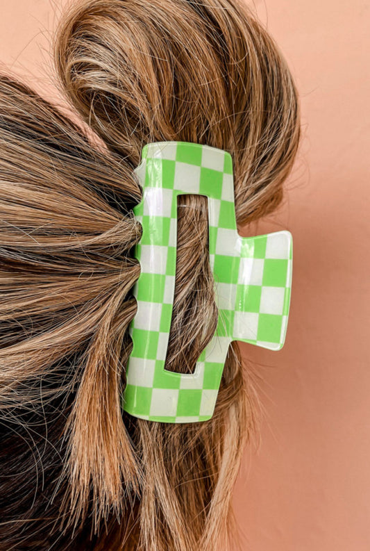 Checkered Clip in Green