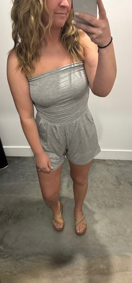 Kyli Romper in Heather Grey