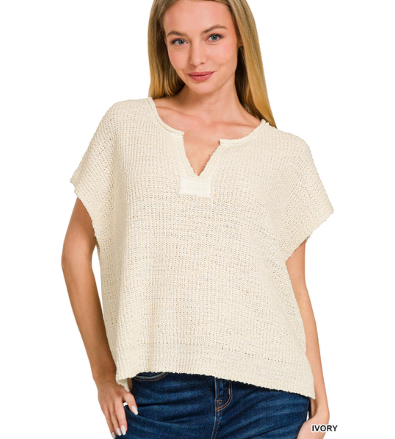 Teah Knit Top in Ivory