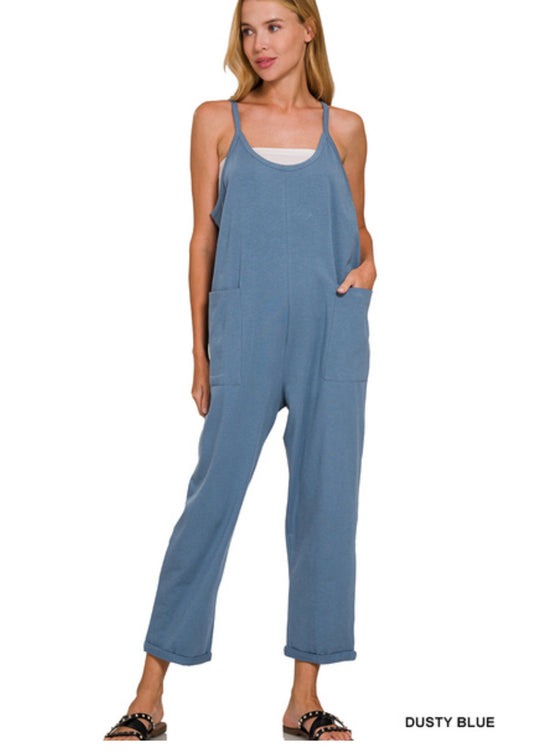 Teegan Jumpsuit in Dusty Blue