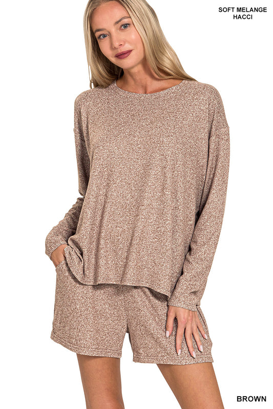Teegan Two Piece Set in Brown Final Sale