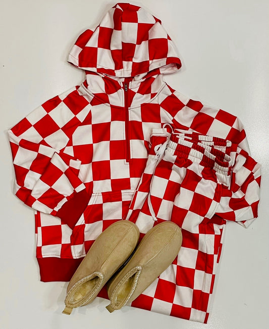 Sophie Red Matching Check Set