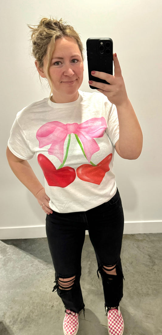 Cherry Bow Tee