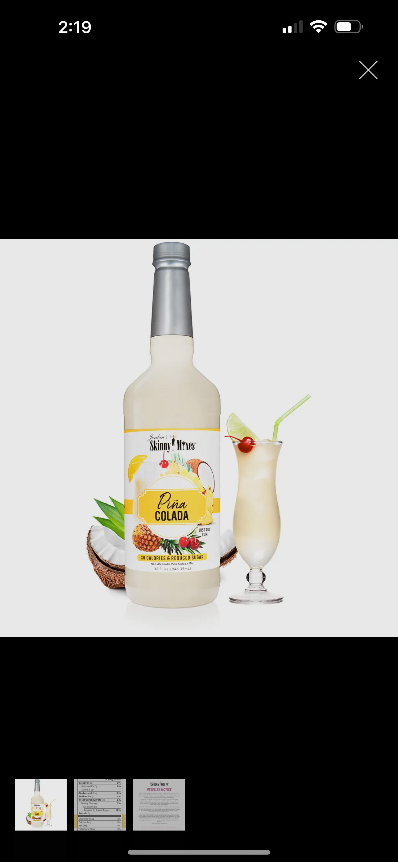 Skinny Syrup Sugar Free Pina Colada