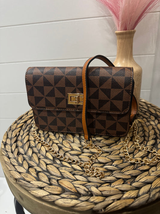 Monogram Bag in Brown Chain Strap
