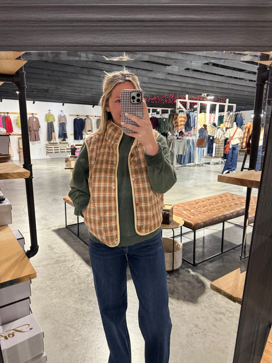 Saylor Vintage Plaid Vest