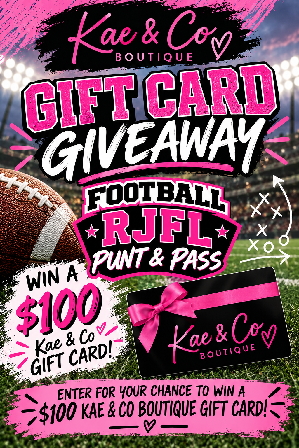 Punt & Pass $100 gift card entry