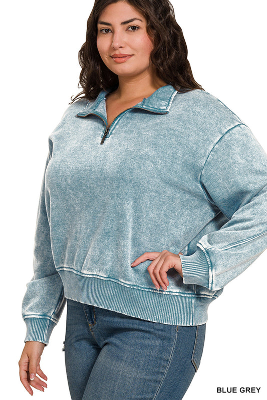 Annsley Pullover In Blue Grey