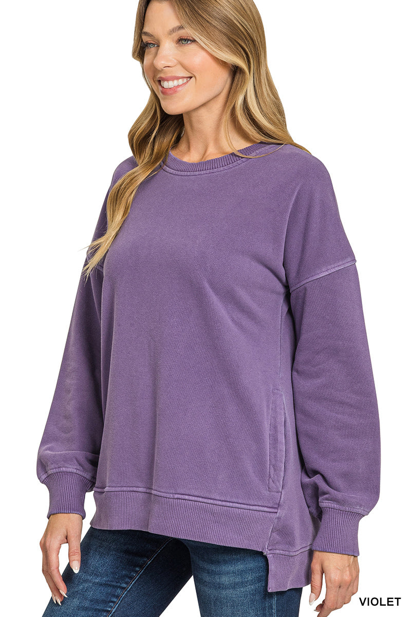 Phoebe Crew Sweatshirt in Violet