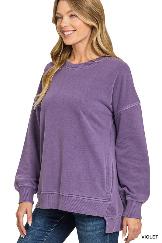 Phoebe Crew Sweatshirt in Violet
