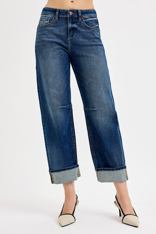 Rosie Cropped Barrel Jeans