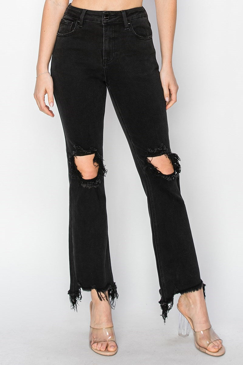 Raven high rise Cropped Black