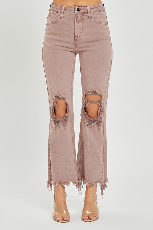 Remy Distressed Mauve Denim