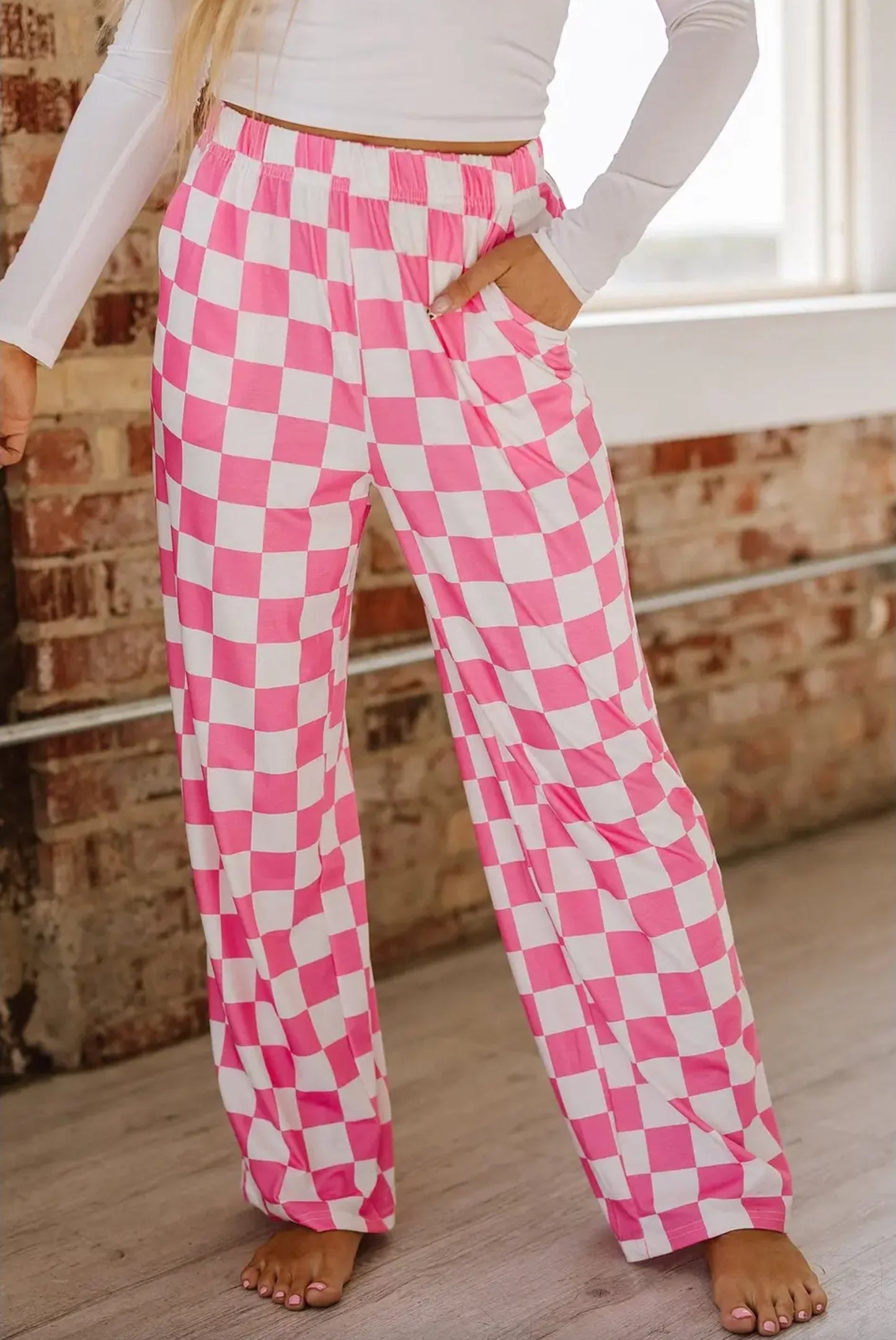 Pink Checker Pant