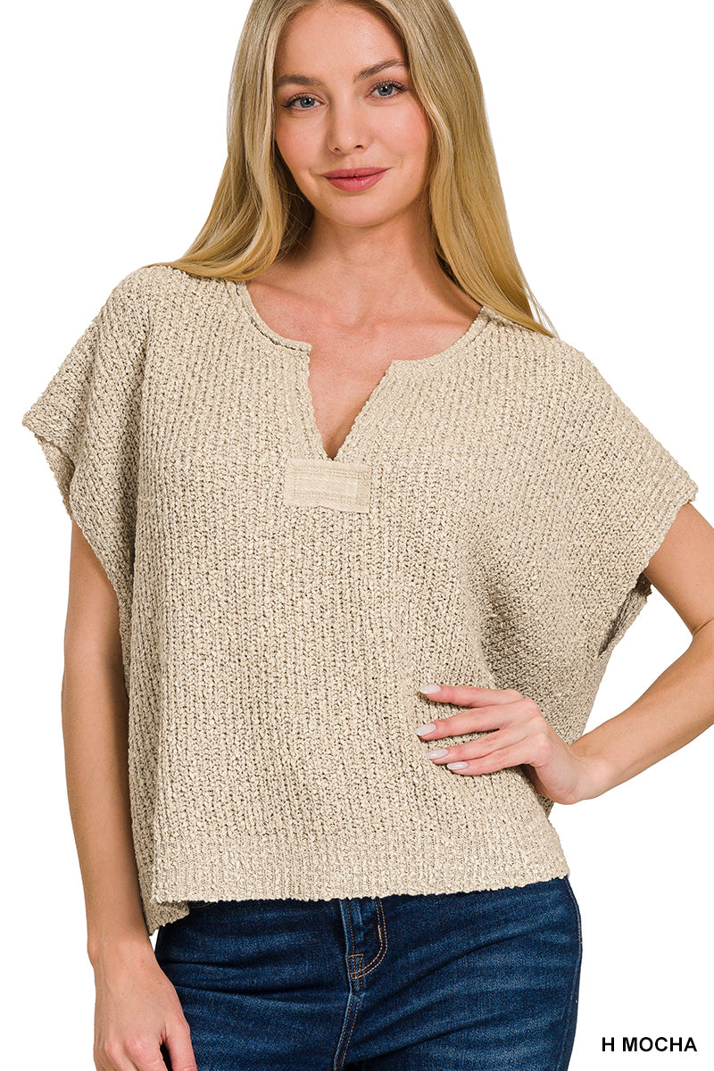 Teah Knit Top in Heather Mocha