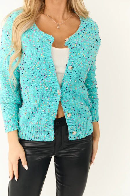 Confetti Cardigan in Blue