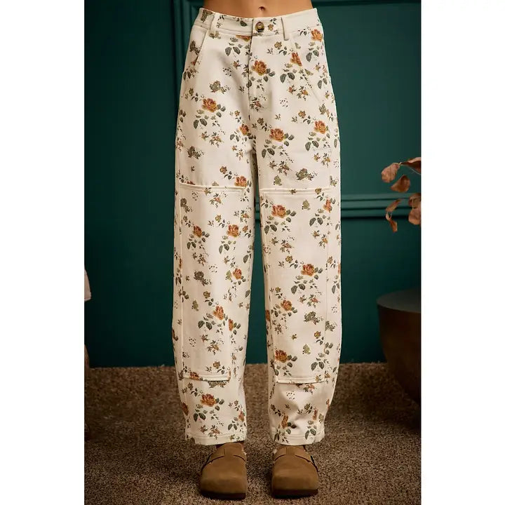 Selene Floral Mid Rise Jeans