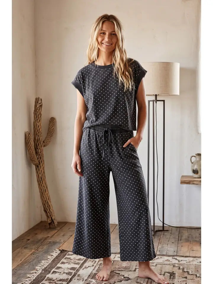 Kelsi Polka Dot Set in Black