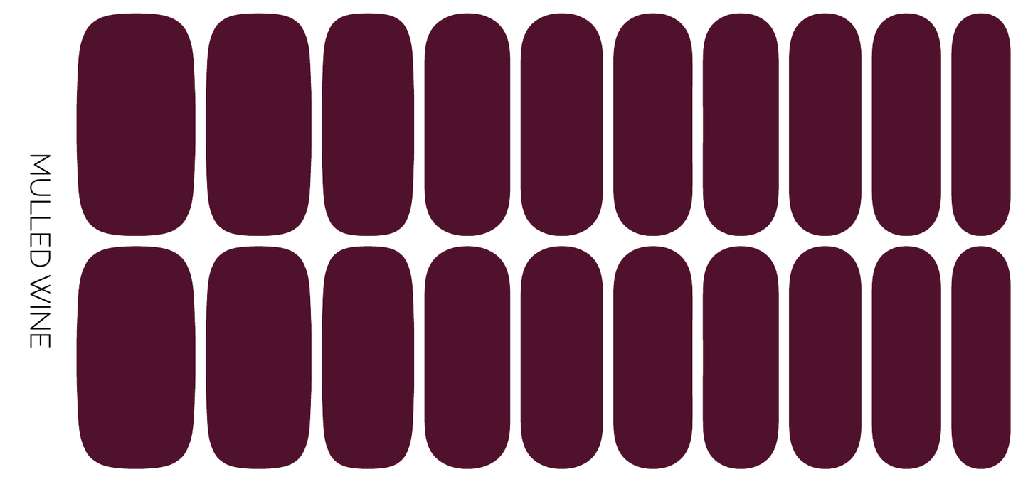 Ivy & Ash - Mulled Wine | Deep Burgundy Red Pearl Finish Nail Wraps