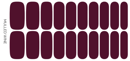 Ivy & Ash - Mulled Wine | Deep Burgundy Red Pearl Finish Nail Wraps