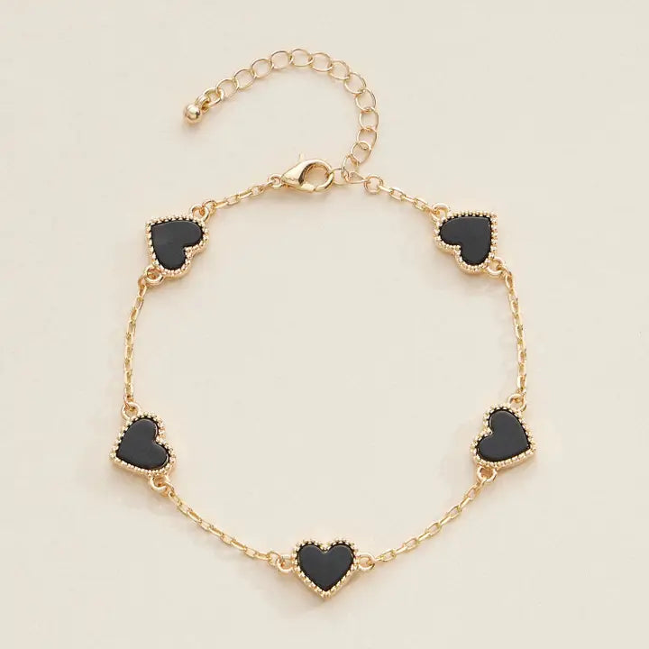 Elegant Heart Charm Bracelets