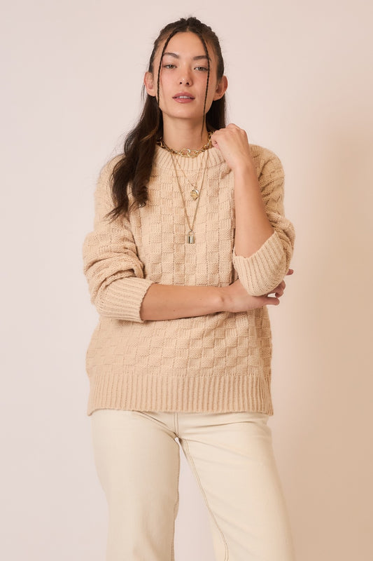 Tess Weave Sweater in Oatmeal