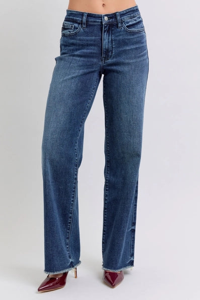 Juliana Mid Rise Wide Leg Jeans