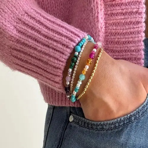 Glass Beaded Bracelet Set
