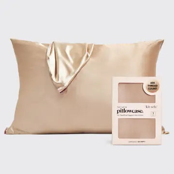 Kit-sch Satin Pillowcase in Champagne