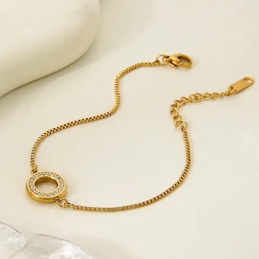Gold Gemstone Bracelet