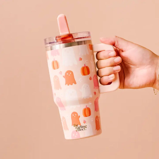 20 oz Flip Straw Tumbler in Ghost Party