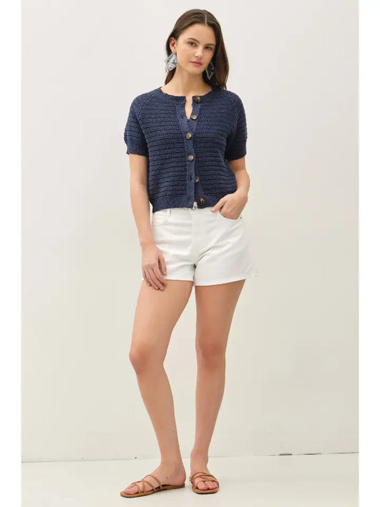 Take it Easy Button Down in Indigo