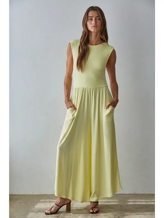 Penelope Jumpsuit in Lemon