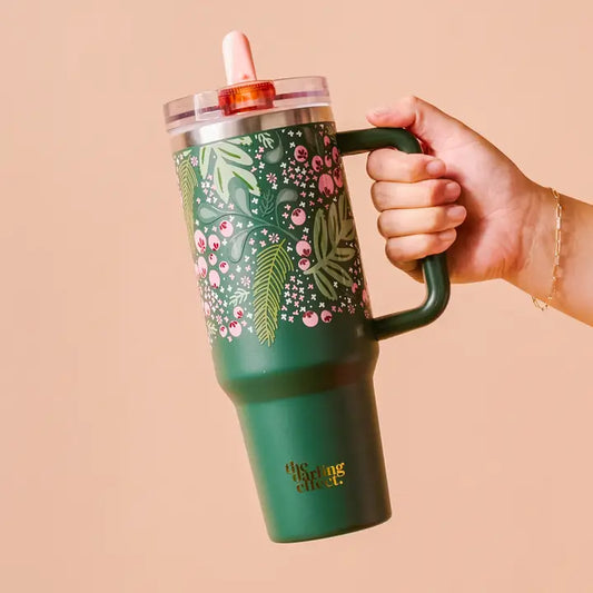 40 oz Flip Straw Tumbler in Jolly Sprig