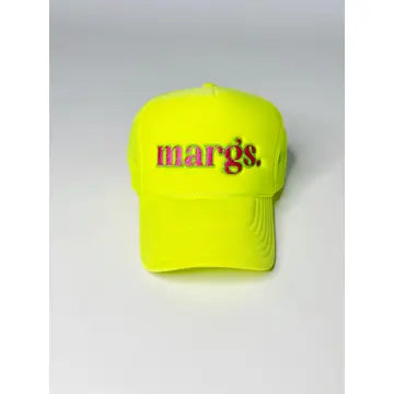 Margs Trucker Hat in Neon Yellow