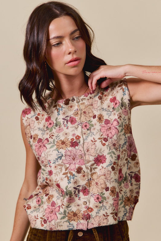 Maisie Floral Sweater Vest