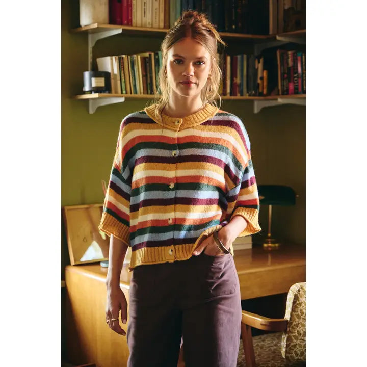 Mabel Striped Sweater Cardigan