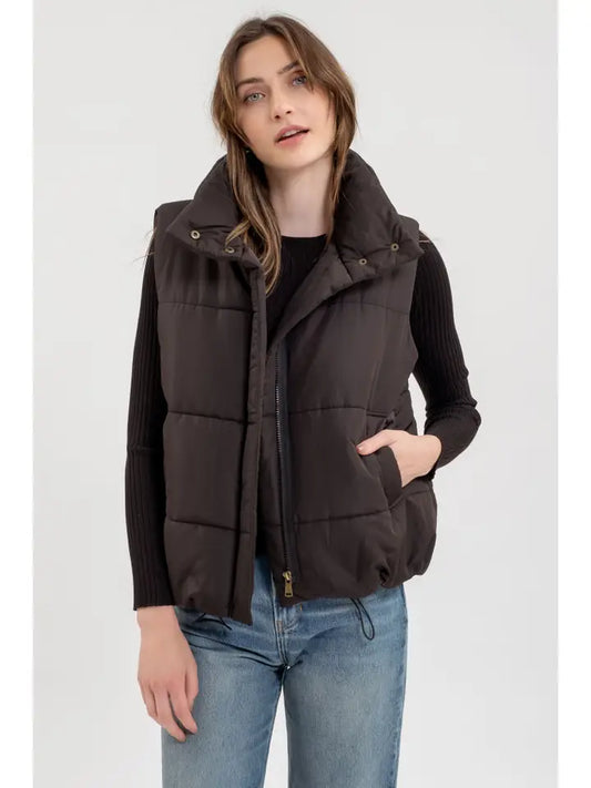 Essie Puffer Vest in Black