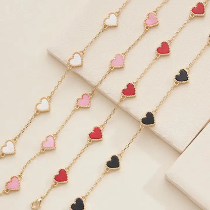 Elegant Heart Charm Bracelets