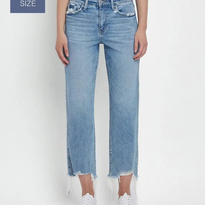 Vervet High Rise Straight Stretch Denim