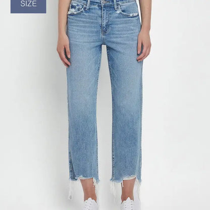 Vervet High Rise Straight Stretch Denim