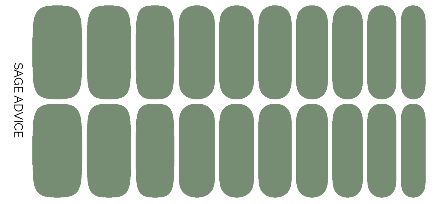 Ivy & Ash - Sage Advice | Spring Sage Green Pearl Finish Solid Nail Wrap