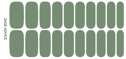 Ivy & Ash - Sage Advice | Spring Sage Green Pearl Finish Solid Nail Wrap