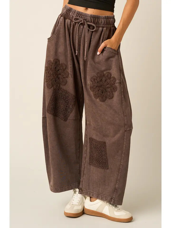 Peyton Patchwork Pants in Chocolate