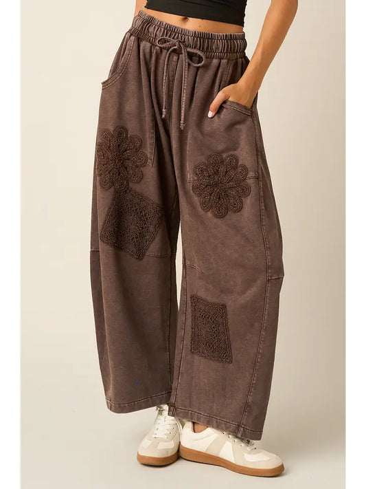 Peyton Patchwork Pants in Chocolate