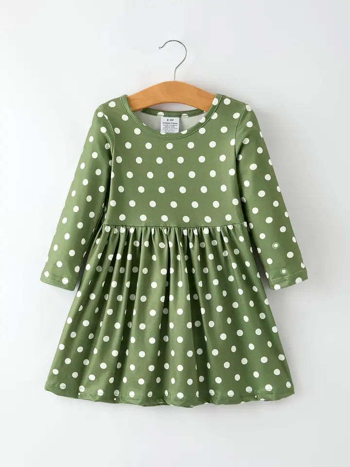 Kids Fall Polka Dot Dress Final Sale