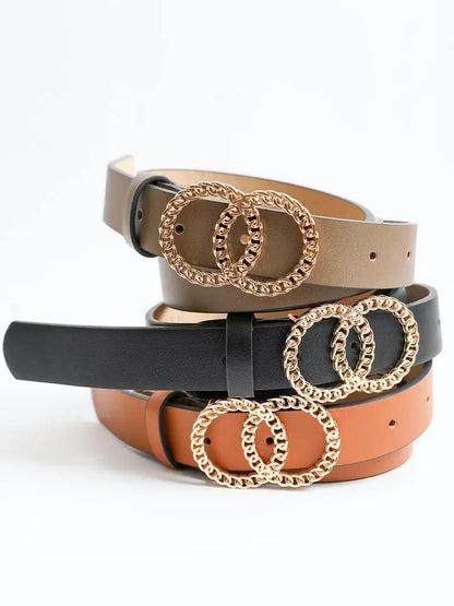 Double Chain Belt in Cognac