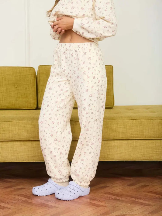 Farrah Floral Cuffed Joggers