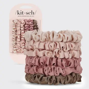 Kit-Sch Ruched Satin Scrunches in Terracotta