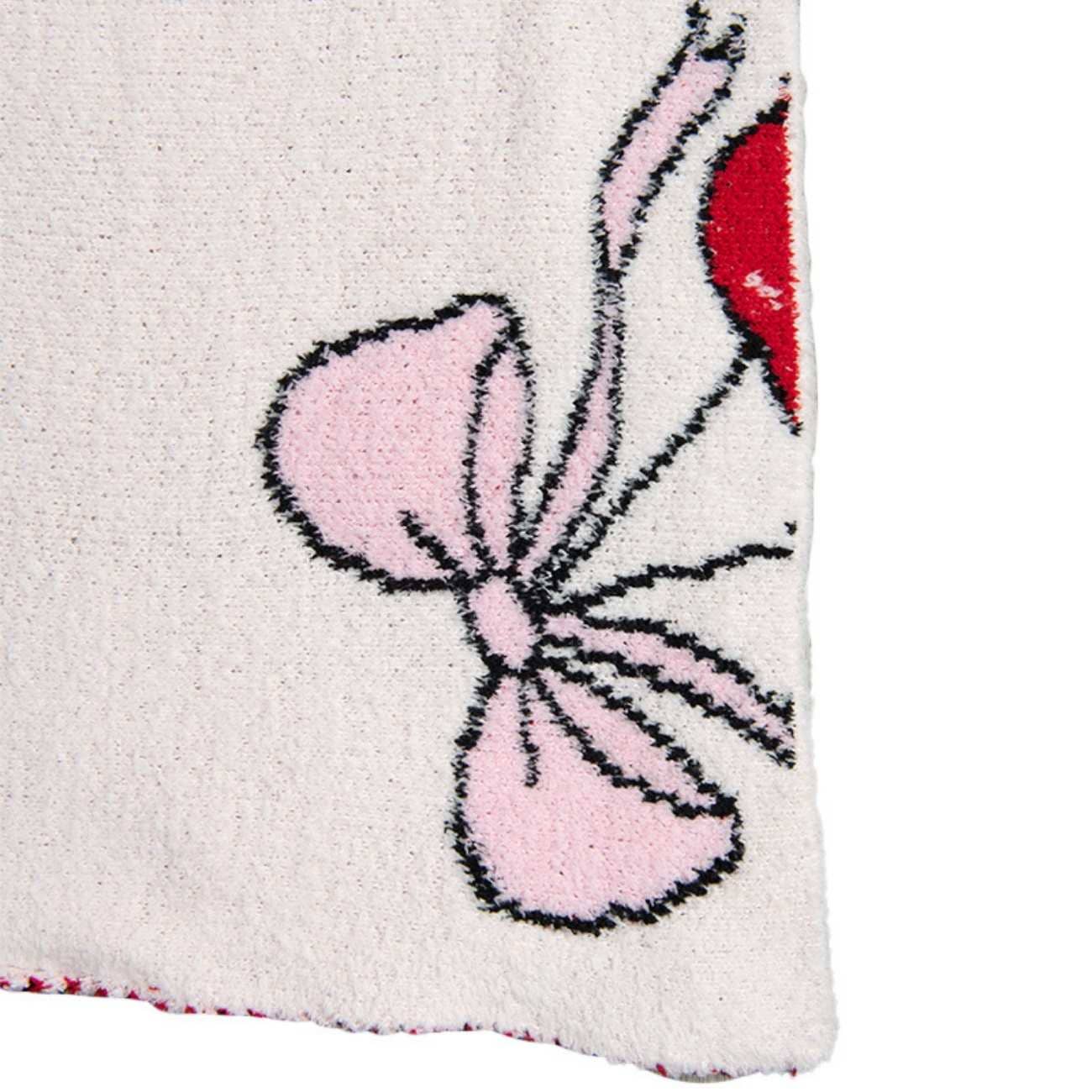 Katydid - Cherry Bows Blanket: Light Pink